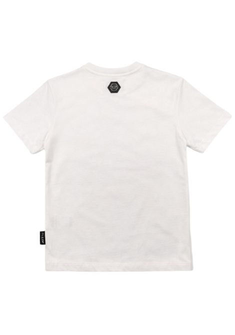 T-shirt bambino bianca in cotone Philipp Plein | BTH225BIANCO